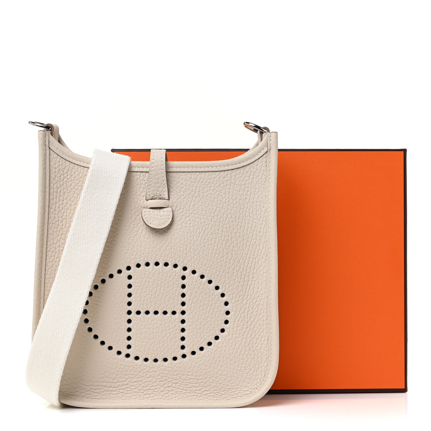 Hermes Taurillon Clemence Evelyne TPM Craie 11 of 11