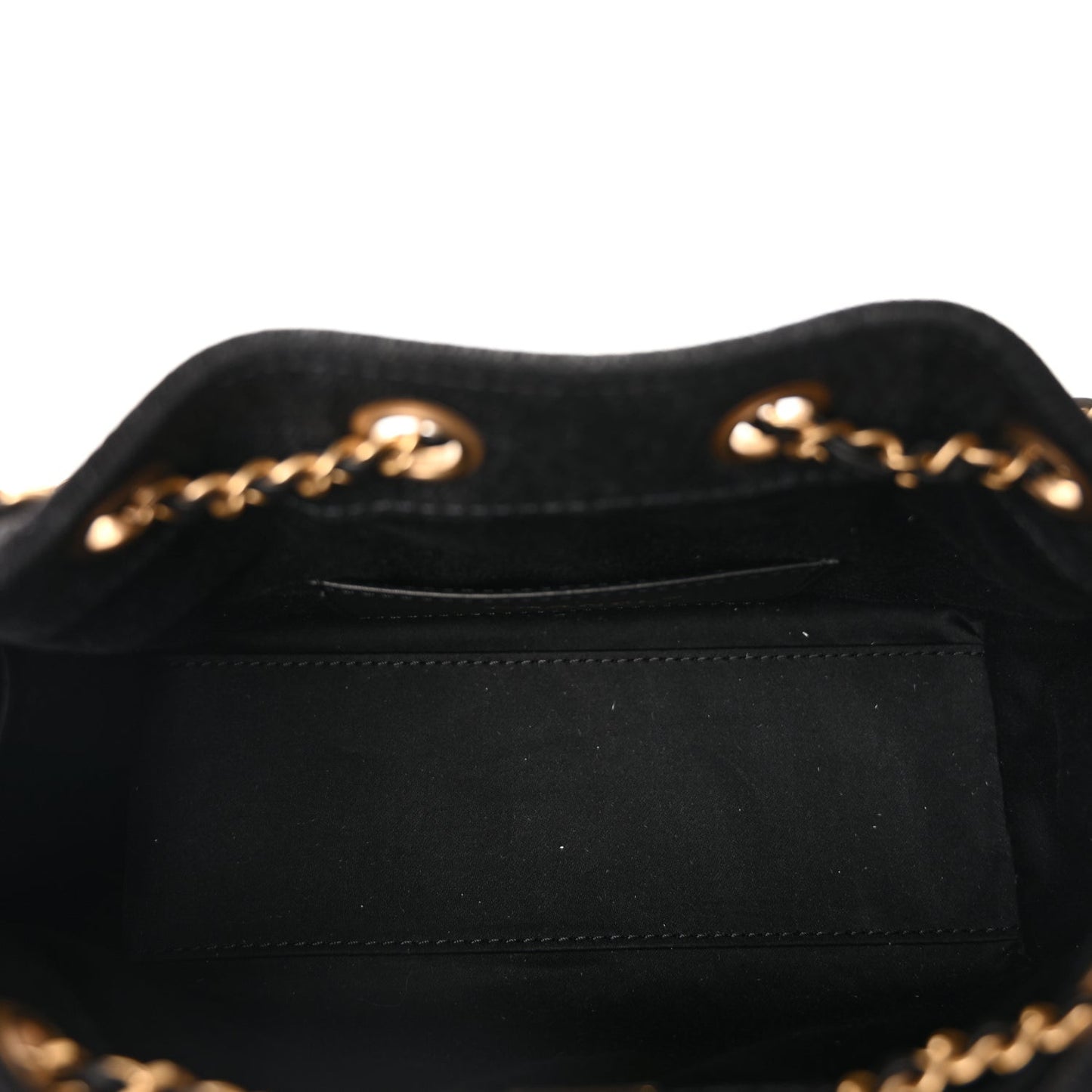 Washed Denim Quilted Mini  25 Handbag  Black