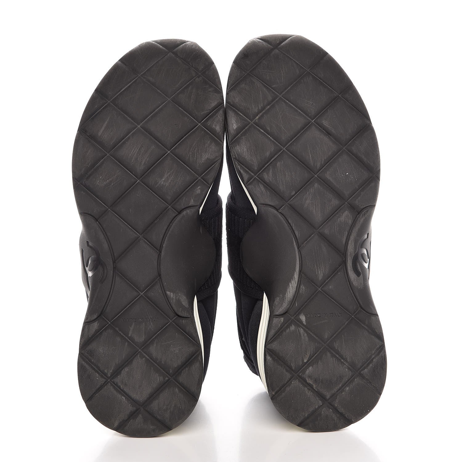 Chanel Stretch Fabric CC Sneakers 36 Black 5 of 8