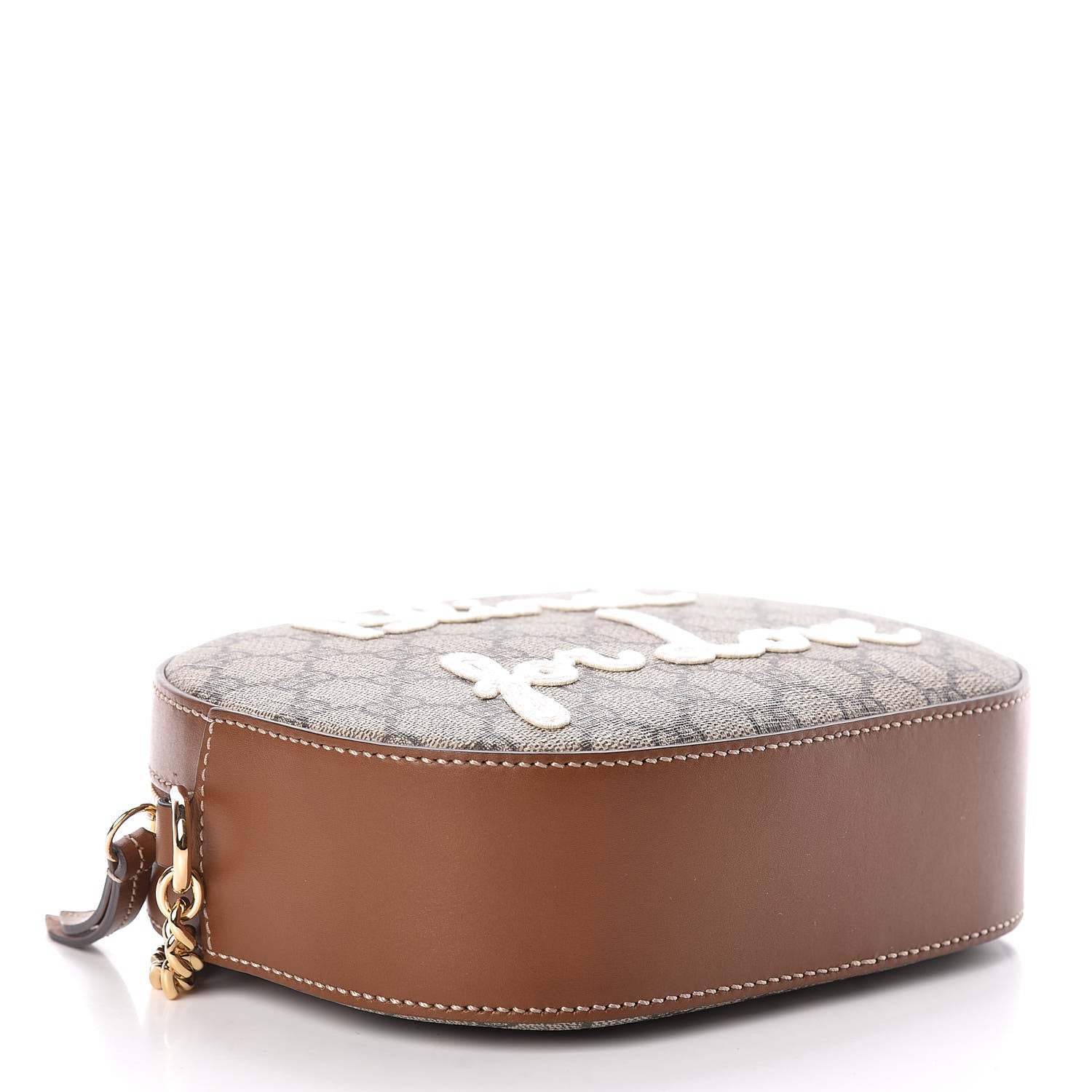 Gucci GG Supreme Monogram Blind For Love Embroidered Mini Chain Shoulder Bag Beige Tuscany 4 of 11