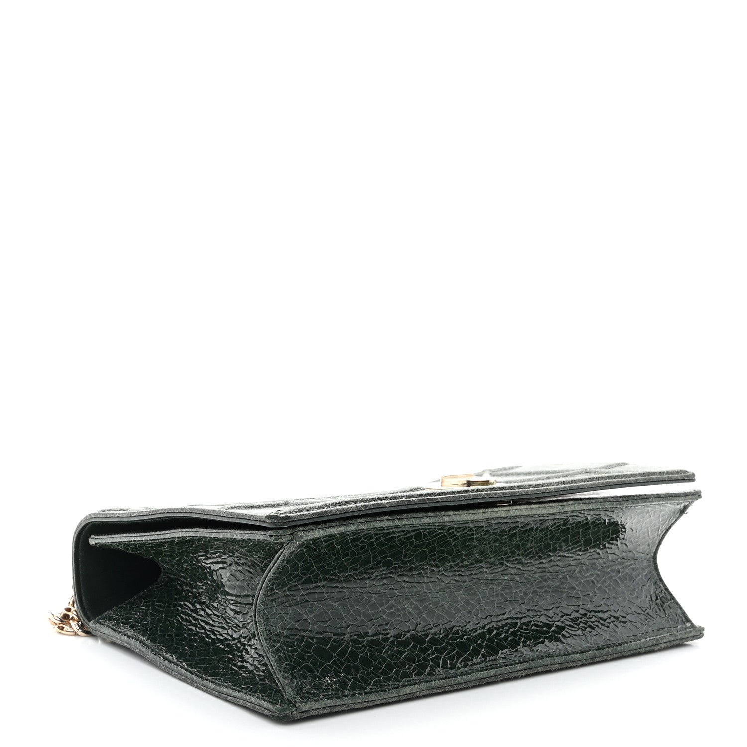 Christian Dior Ceramic Effect Deerskin Large Diorama Flap Bag Malachite Green 4 of 13