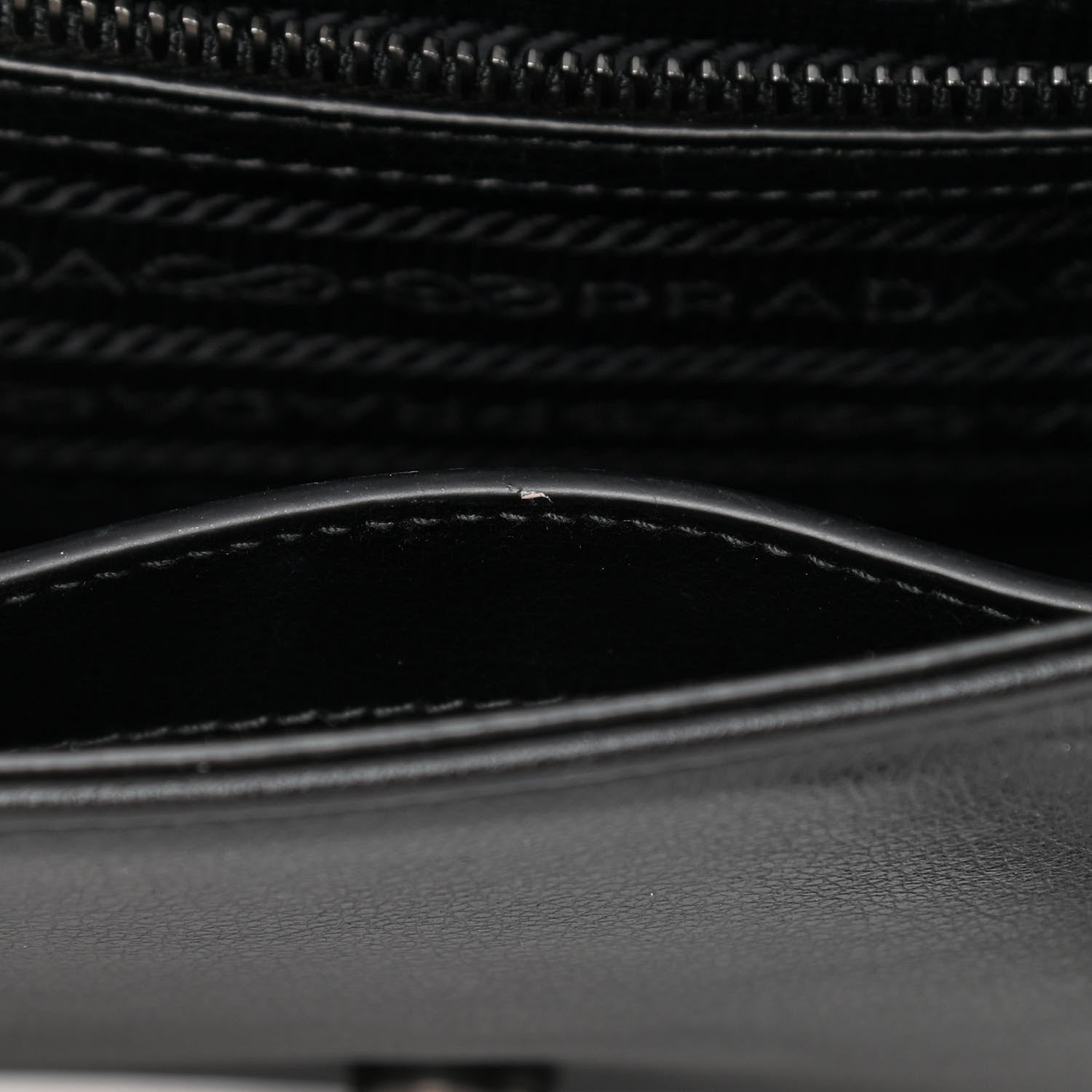 Prada Glace Calfskin Studded Crossbody Black 11 of 12