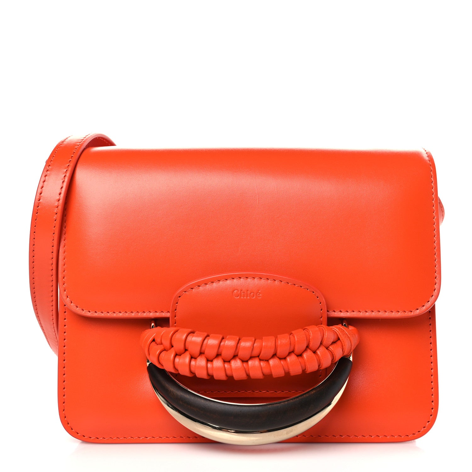 Chloe Calfskin Kattie Shoulder Bag Rusted Orange 1 of 8
