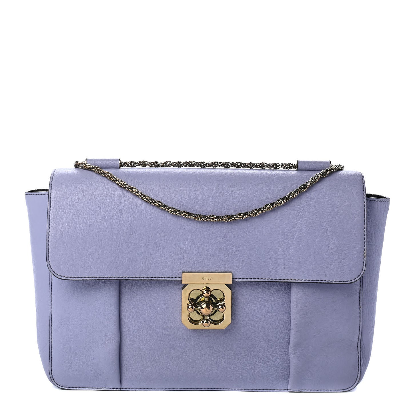 Goatskin Large Elsie Shoulder Bag Purple