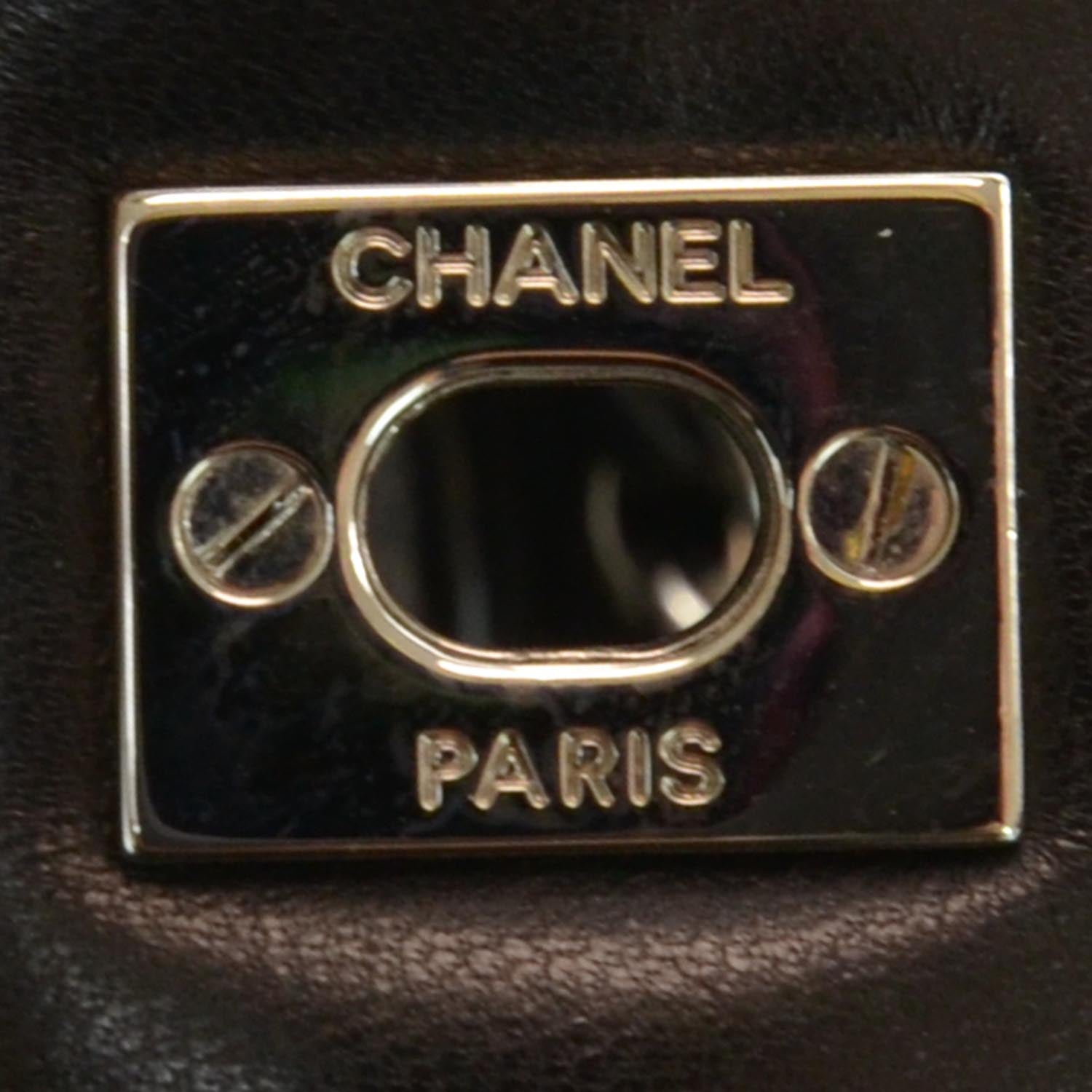 Chanel Lambskin Chevron Maxi Flap Black 8 of 8