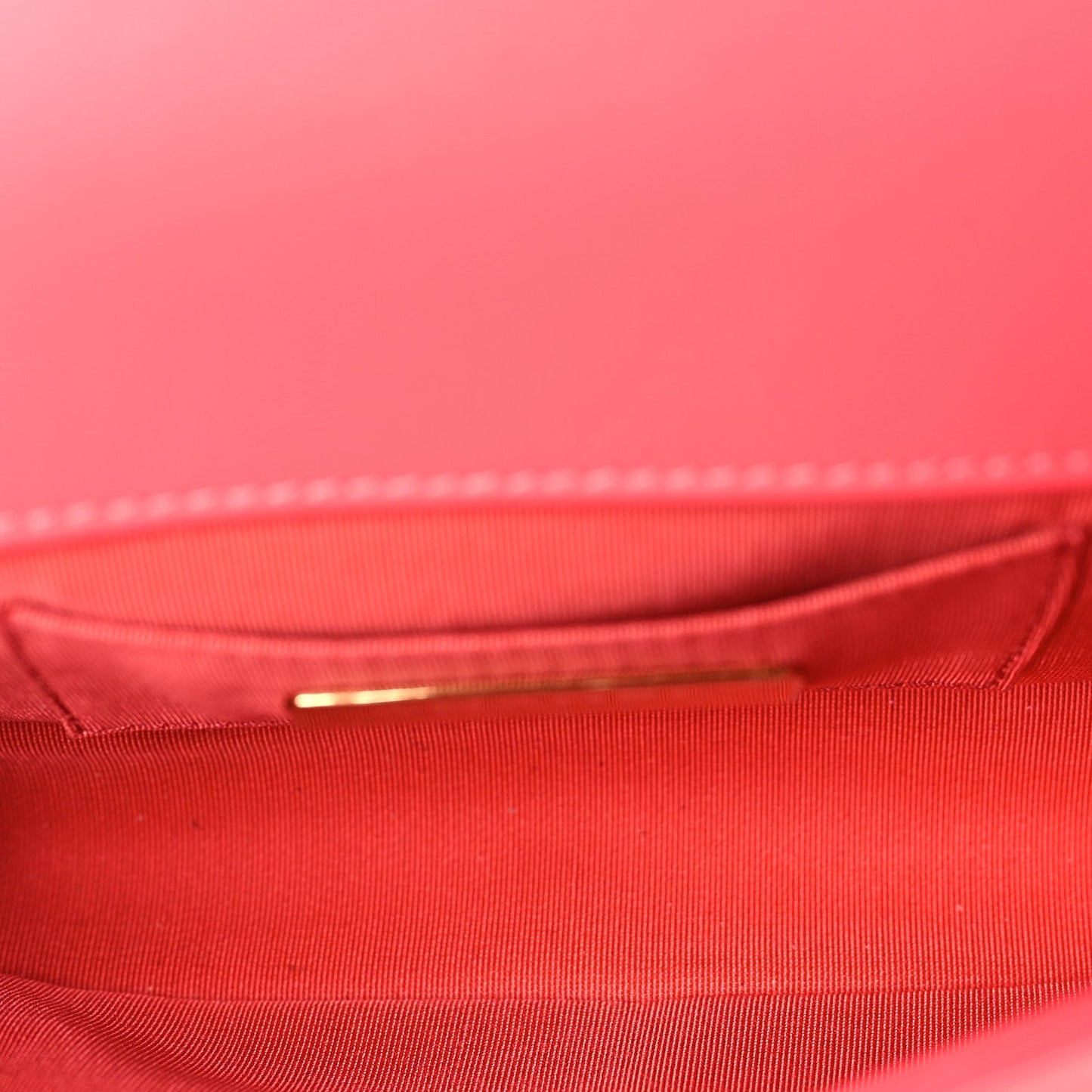 Lambskin Calfskin Quilted Shoulder Flap Bag  Red
