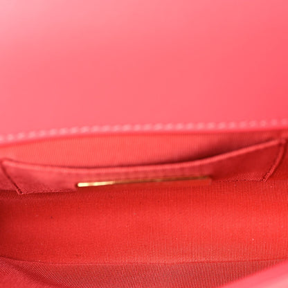 Chanel Lambskin Calfskin Quilted Shoulder Flap Bag  Red 4 of 9
