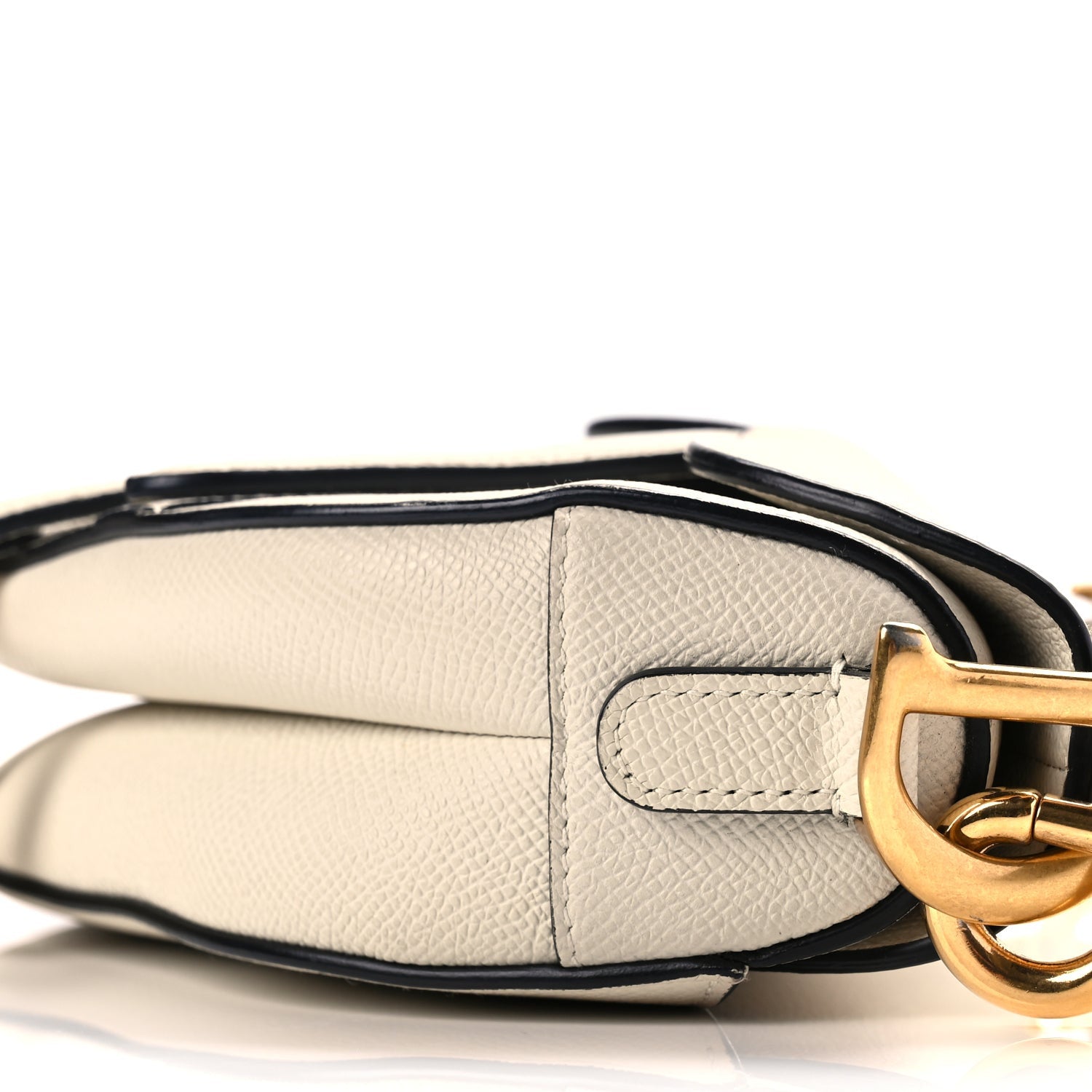 Christian Dior Grained Calfskin Mini Saddle Bag With Strap White 8 of 8