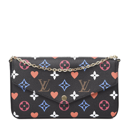 Louis Vuitton Game On Felicie Chain Wallet Black 1 of 11