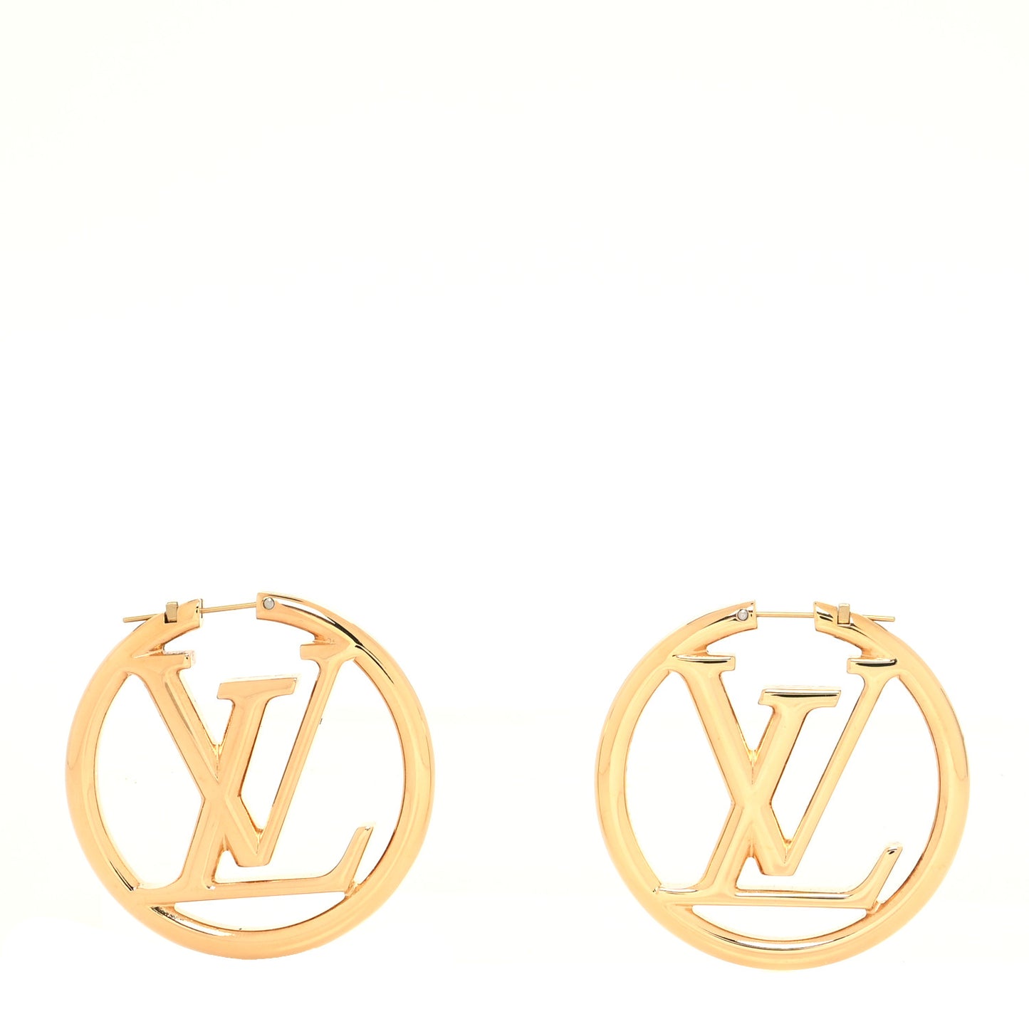 Metal Louise Hoop Earrings Gold