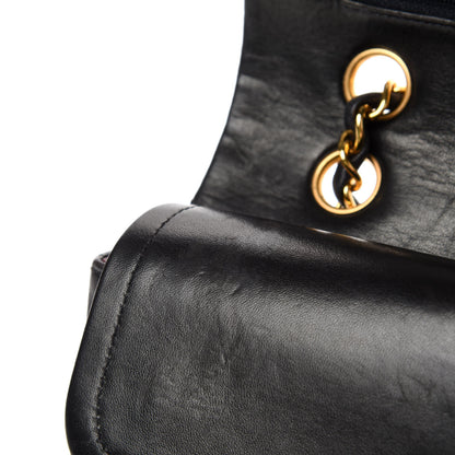 Chanel Lambskin Quilted Medium Double Flap Black 8 of 14