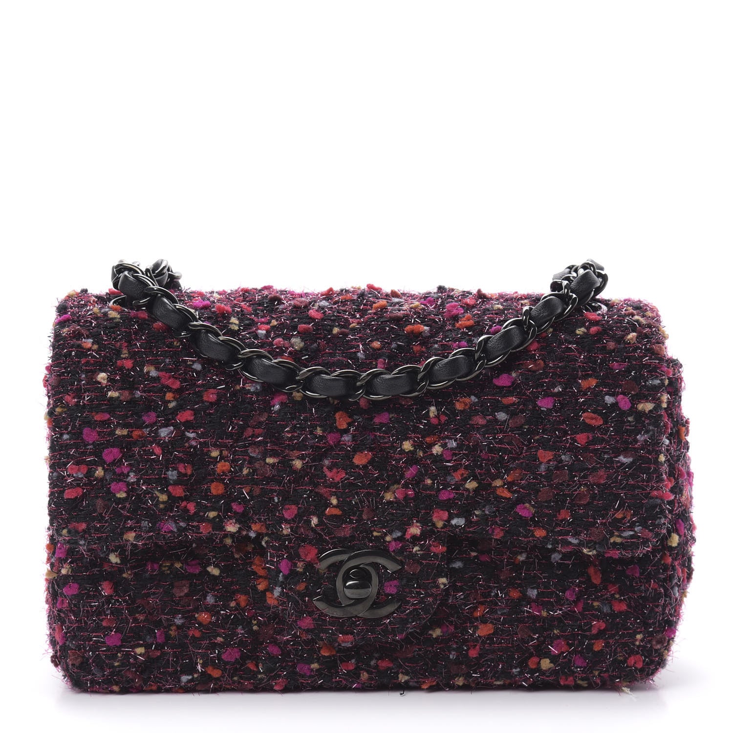 Chanel Tweed Quilted Mini Rectangular Flap 1 of 11