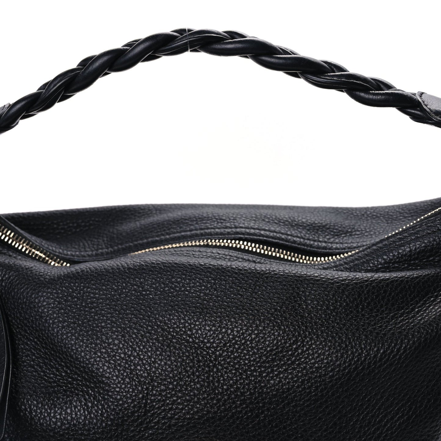 Soft Spongy Calfskin Large Daria Hobo Black