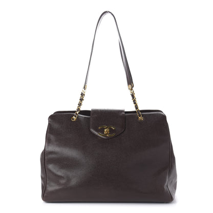 Chanel Caviar XL Weekender Bag Brown 1 of 9