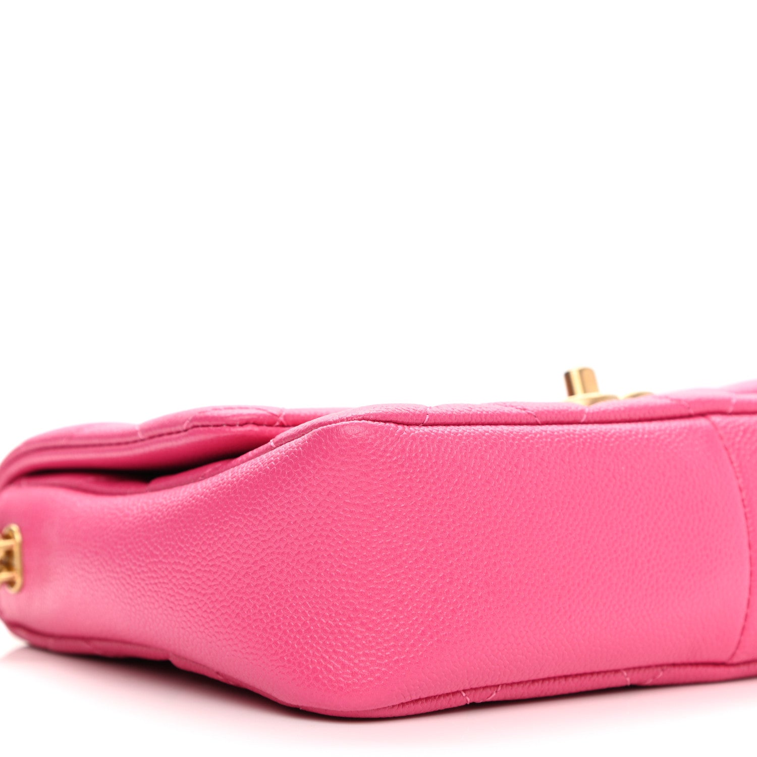 Chanel Shiny Caviar Quilted Small Chain Melody Flap Dark Pink 10 of 11