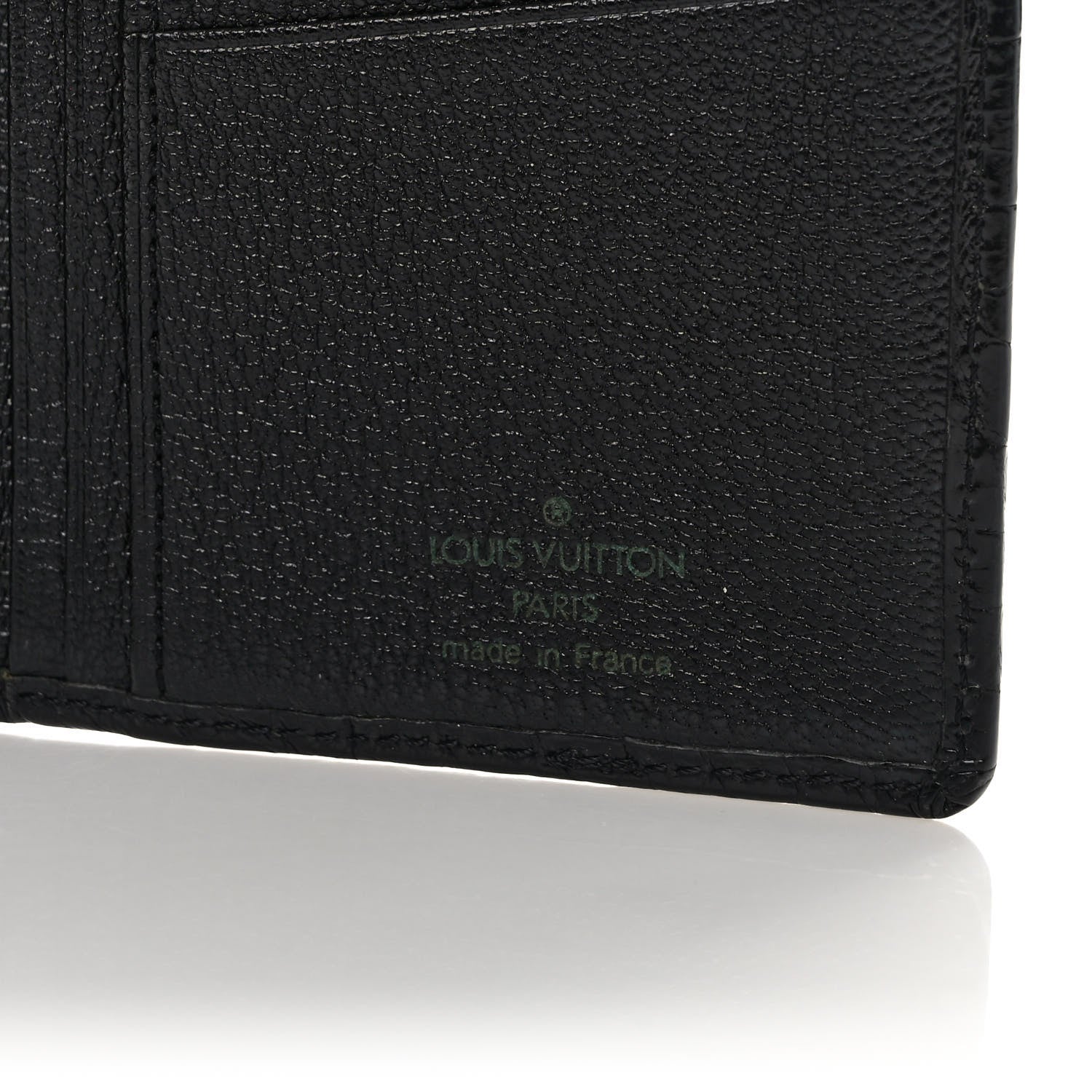 Louis Vuitton Crocodile Brazza Wallet Black 6 of 7