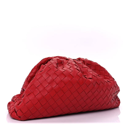 Bottega Veneta Nappa Maxi Intrecciato The Pouch Oversized Clutch Bright Red 2 of 8