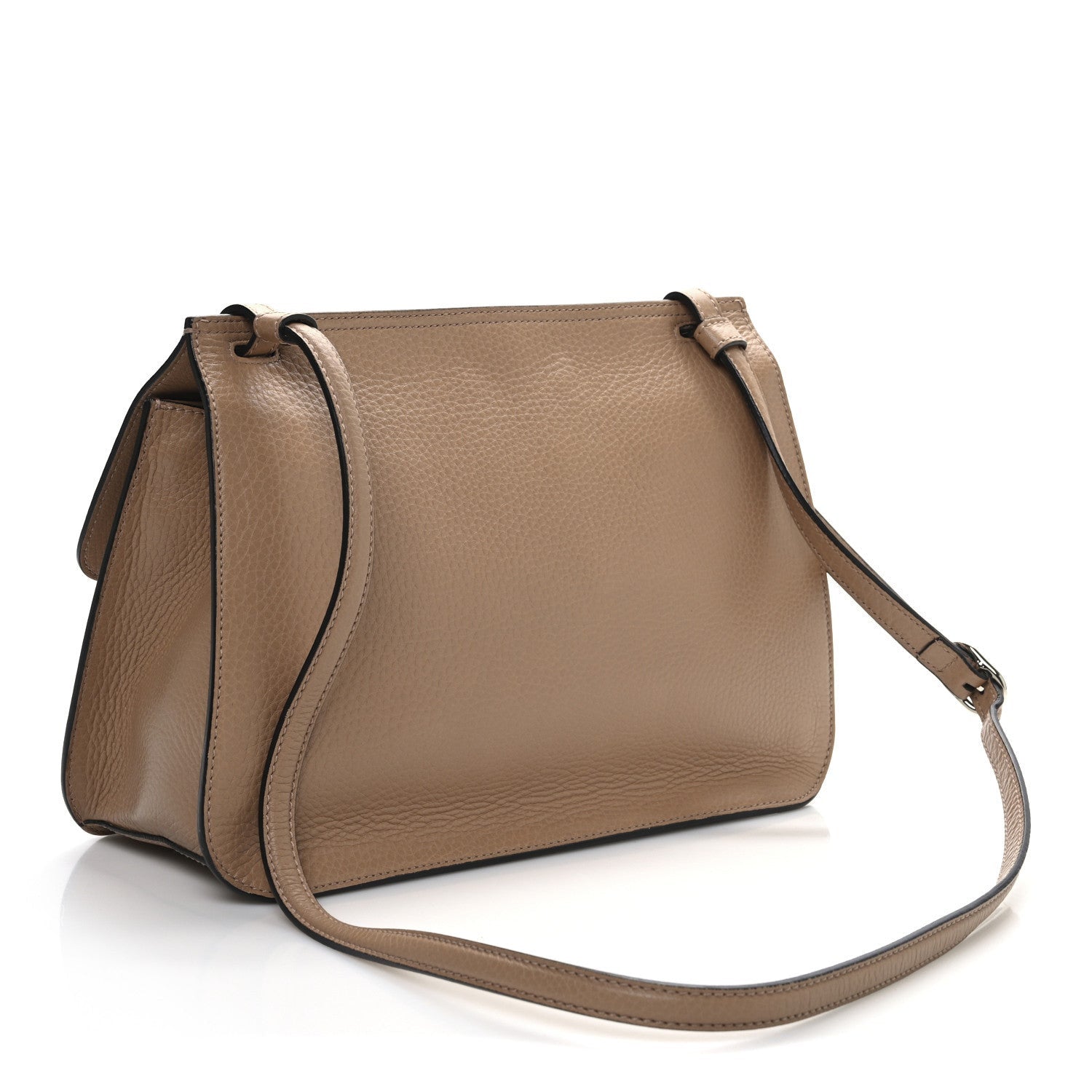Gucci Cellarius Calfskin Medium Bamboo Daily Flap Shoulder Bag Camelia 3 of 7