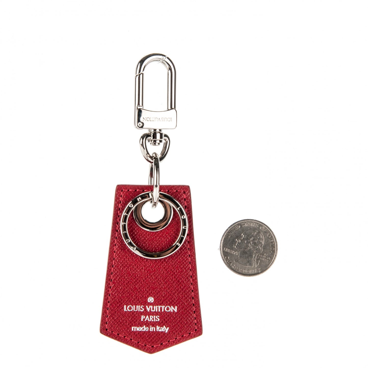Damier Graphite Rope Enchappe Key Holder Red