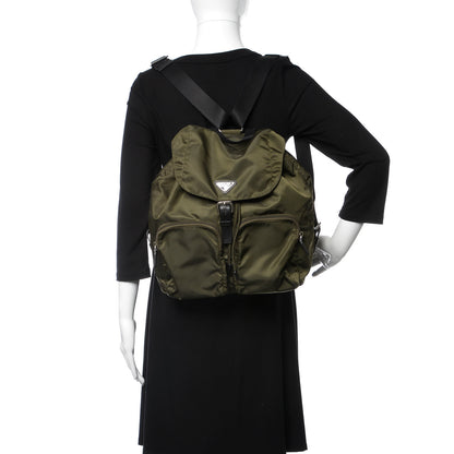 Prada Tessuto Nylon Saffiano Vela Medium Backpack Mimetico 2 of 12