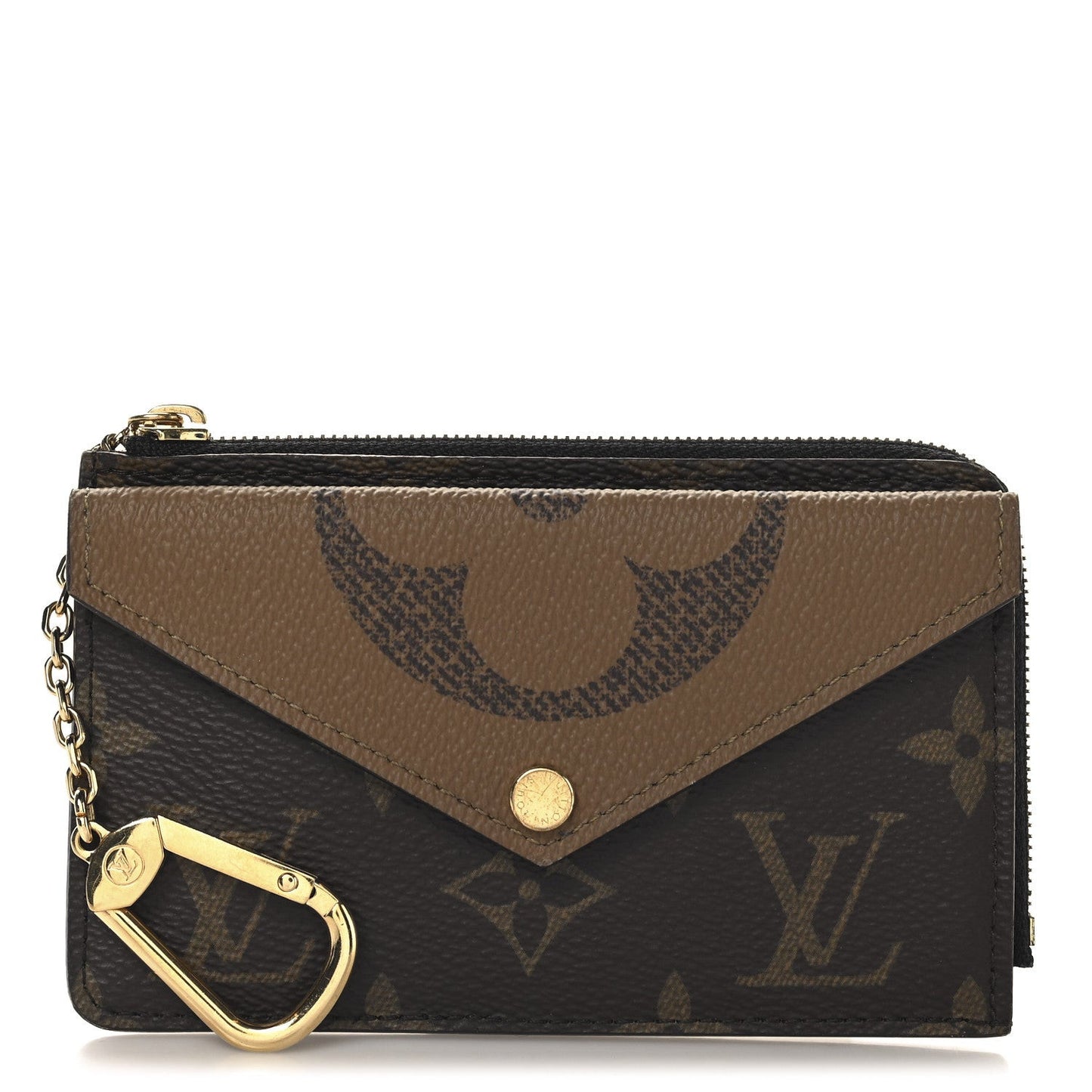 Reverse Monogram Recto Verso Card Holder Brown