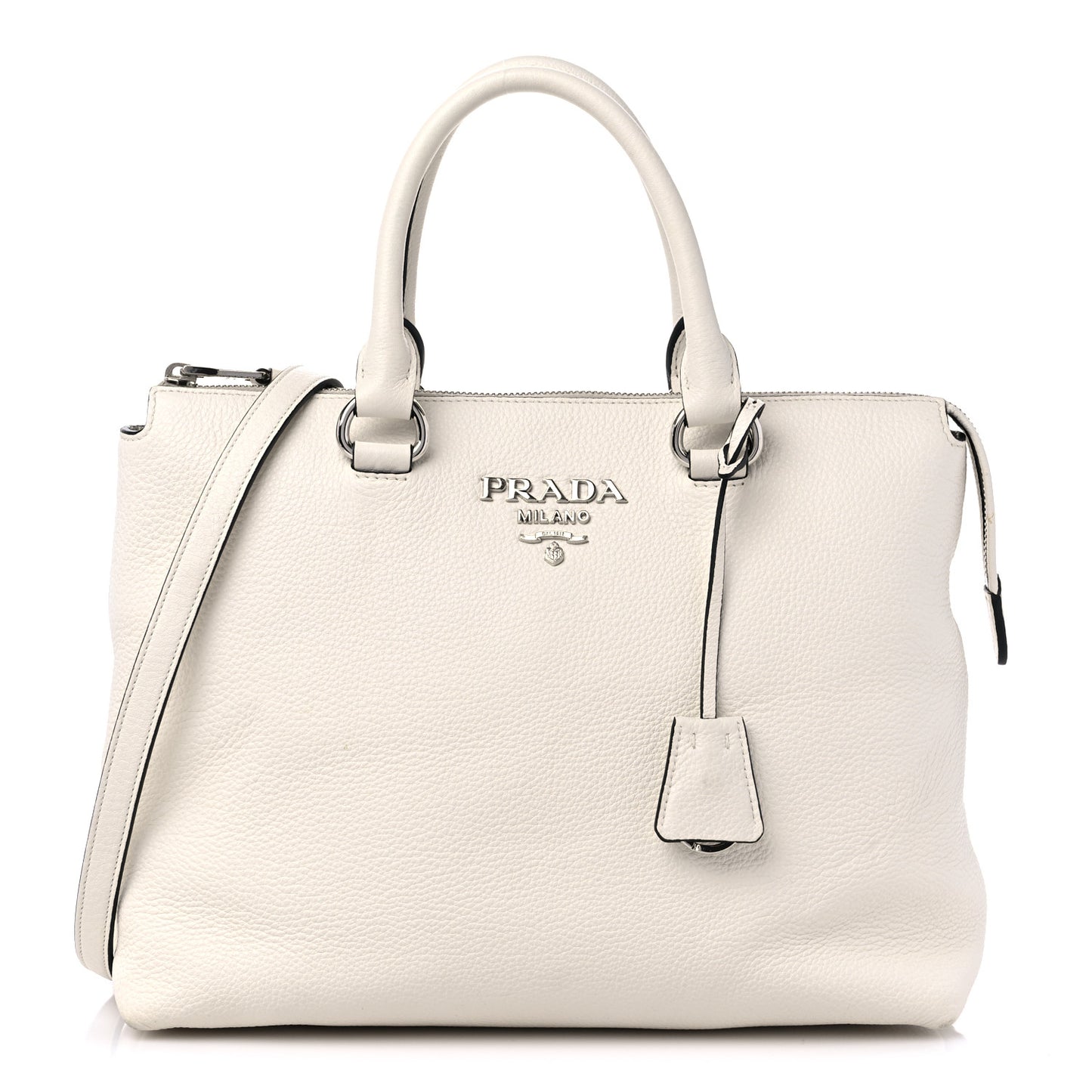 Vitello Phenix Satchel White