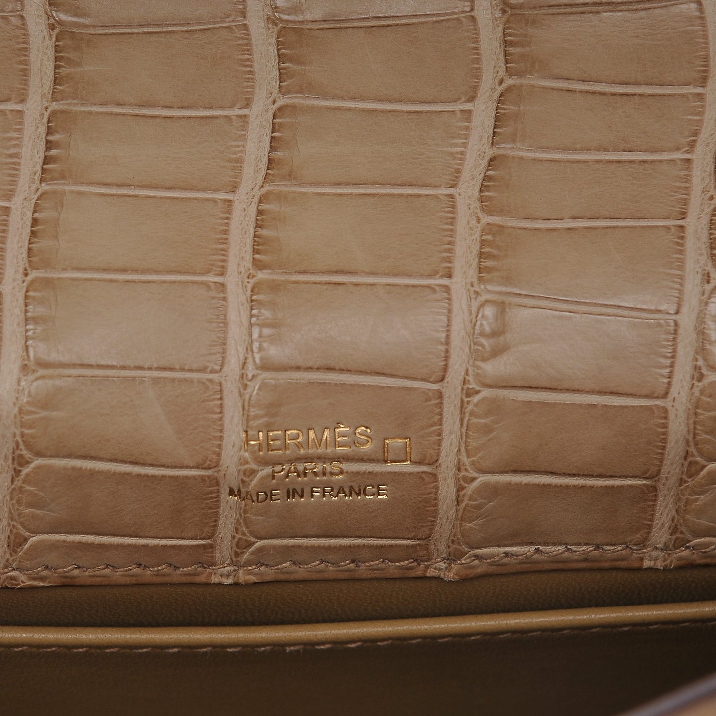 Matte Alligator Kelly Pochette Poussiere