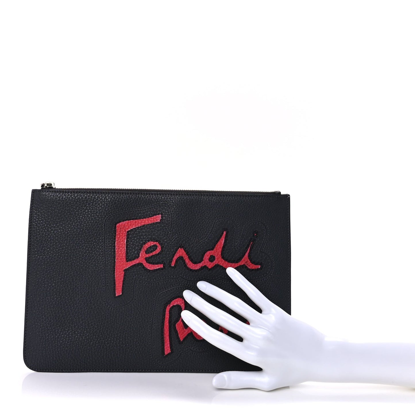 Cuoio Romano Logo Pouch  Grey