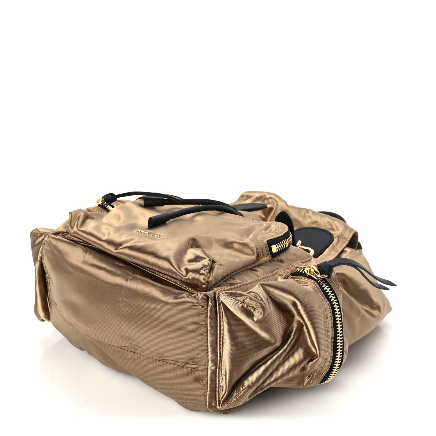 Burberry Nylon Medium Rucksack Runway Backpack Gold Black 8 of 8