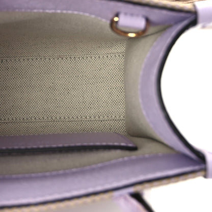Gucci Monogram Jumbo GG Textured Dollar Calfskin Mini Tote Bag  Beige Lapis 4 of 8