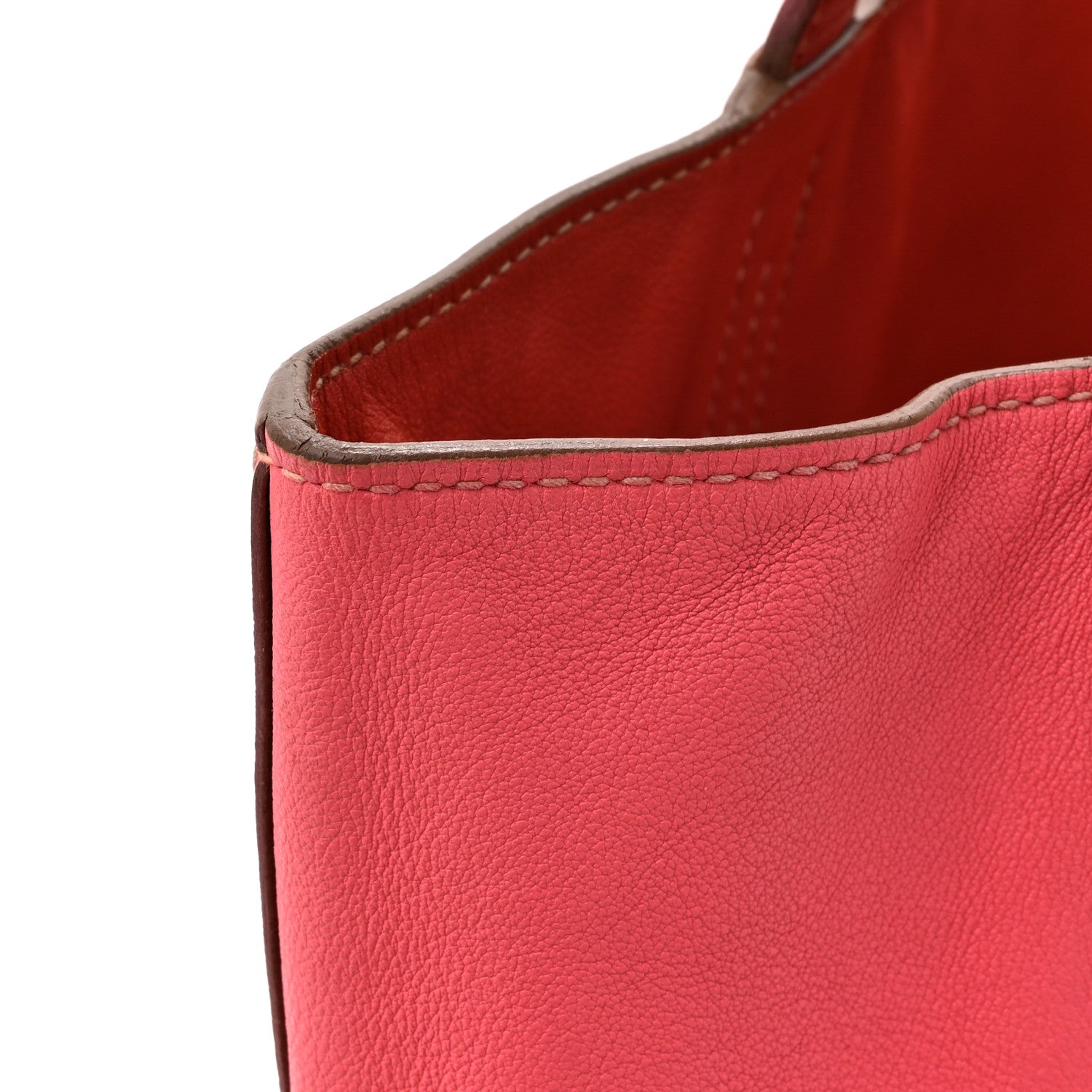 Hermes Veau Sikkim Swift Double Sens 28 Reversible Tote Peony Sanguine 19 of 26