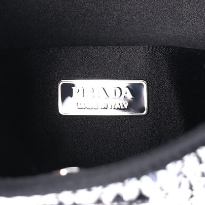 Prada Satin Crystal Cleo Adjustable Strap Shoulder Bag  Metal 5 of 7