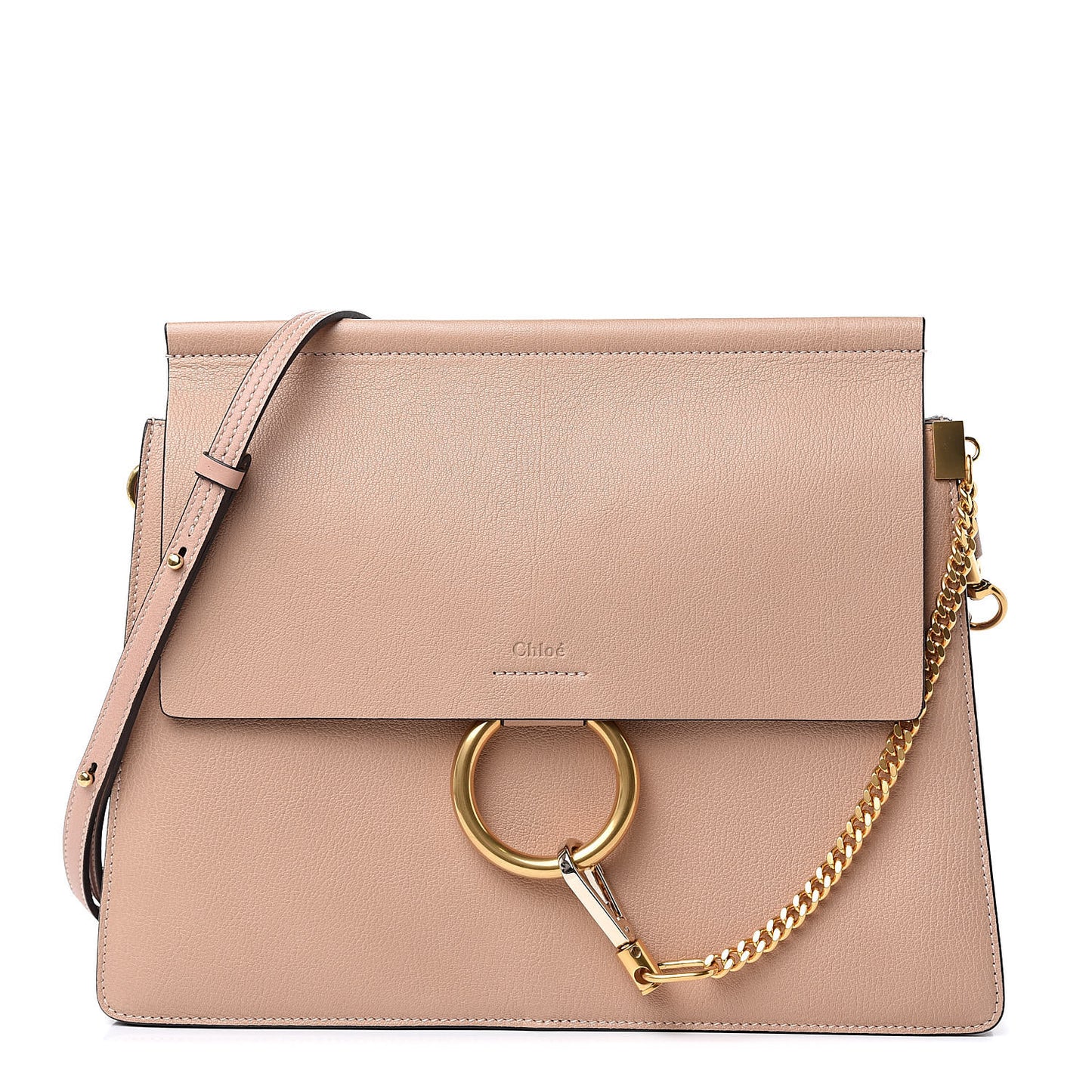 Goatskin Medium Faye Shoulder Bag Biscotti Beige