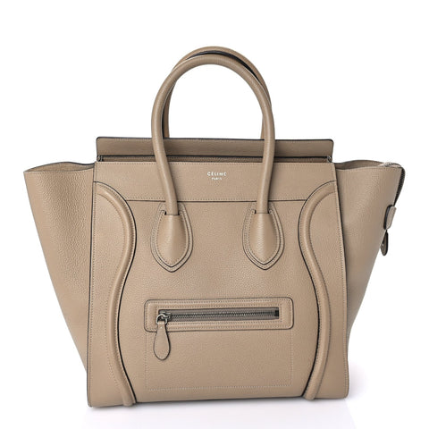 Drummed Calfskin Mini Luggage Dune