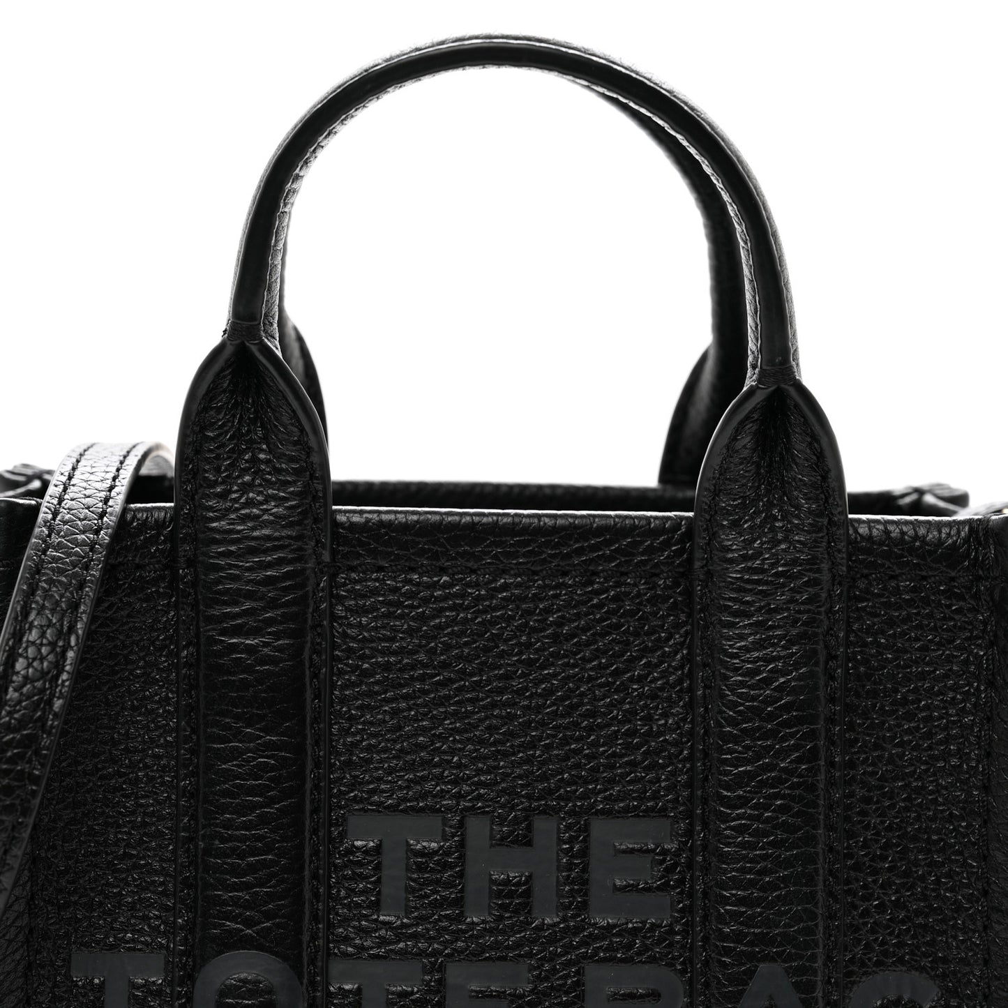 Grained Calfskin Micro The Tote Bag Black