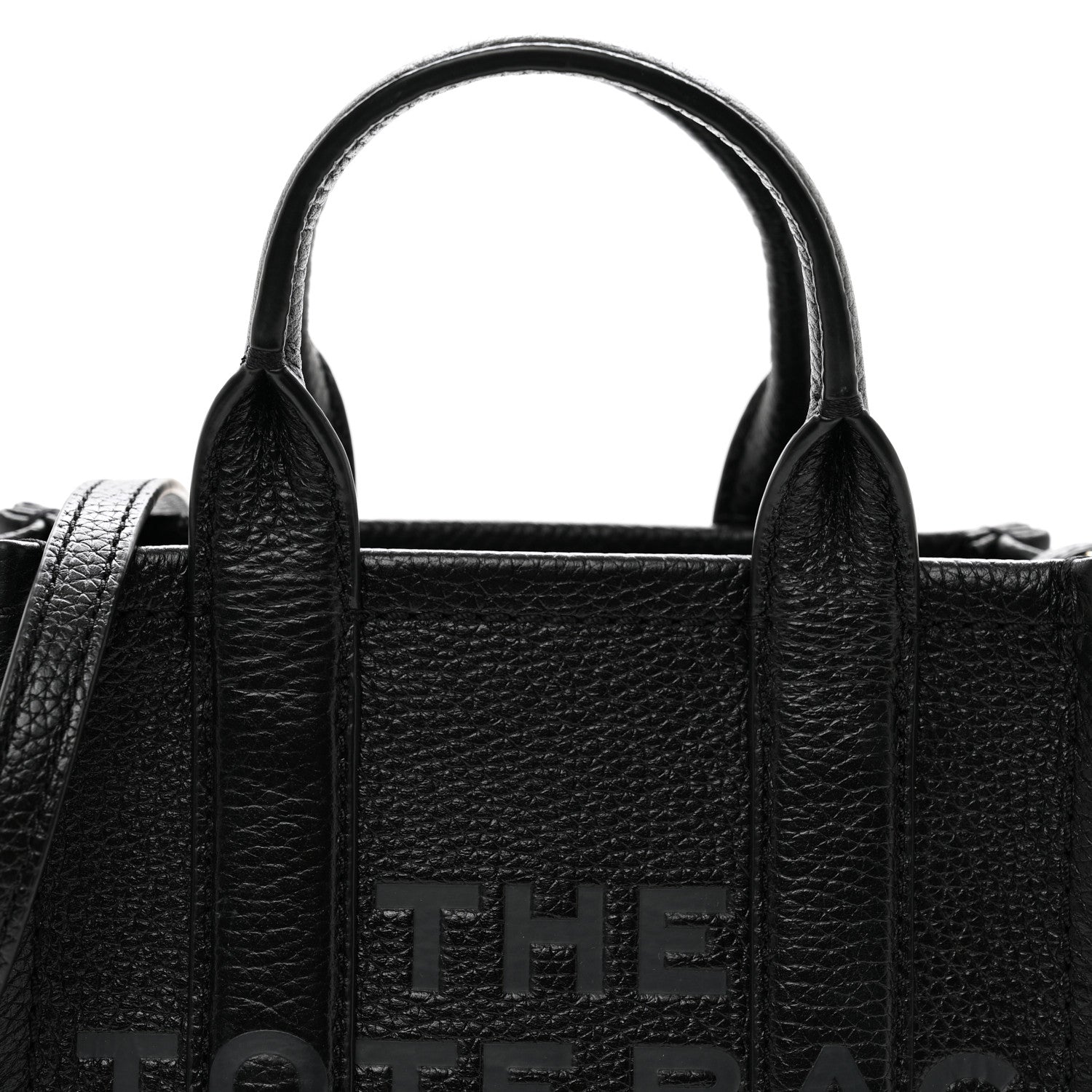 Marc Jacobs Grained Calfskin Micro The Tote Bag Black 5 of 9