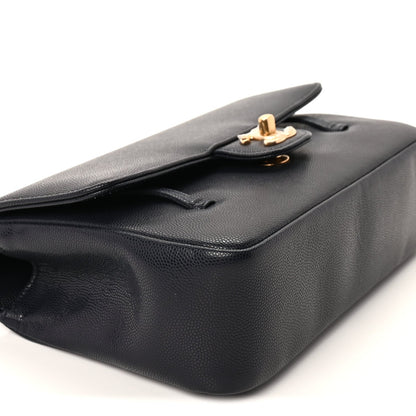 Chanel Shiny Caviar Preppy Coco Small Flap Bag Navy 7 of 8