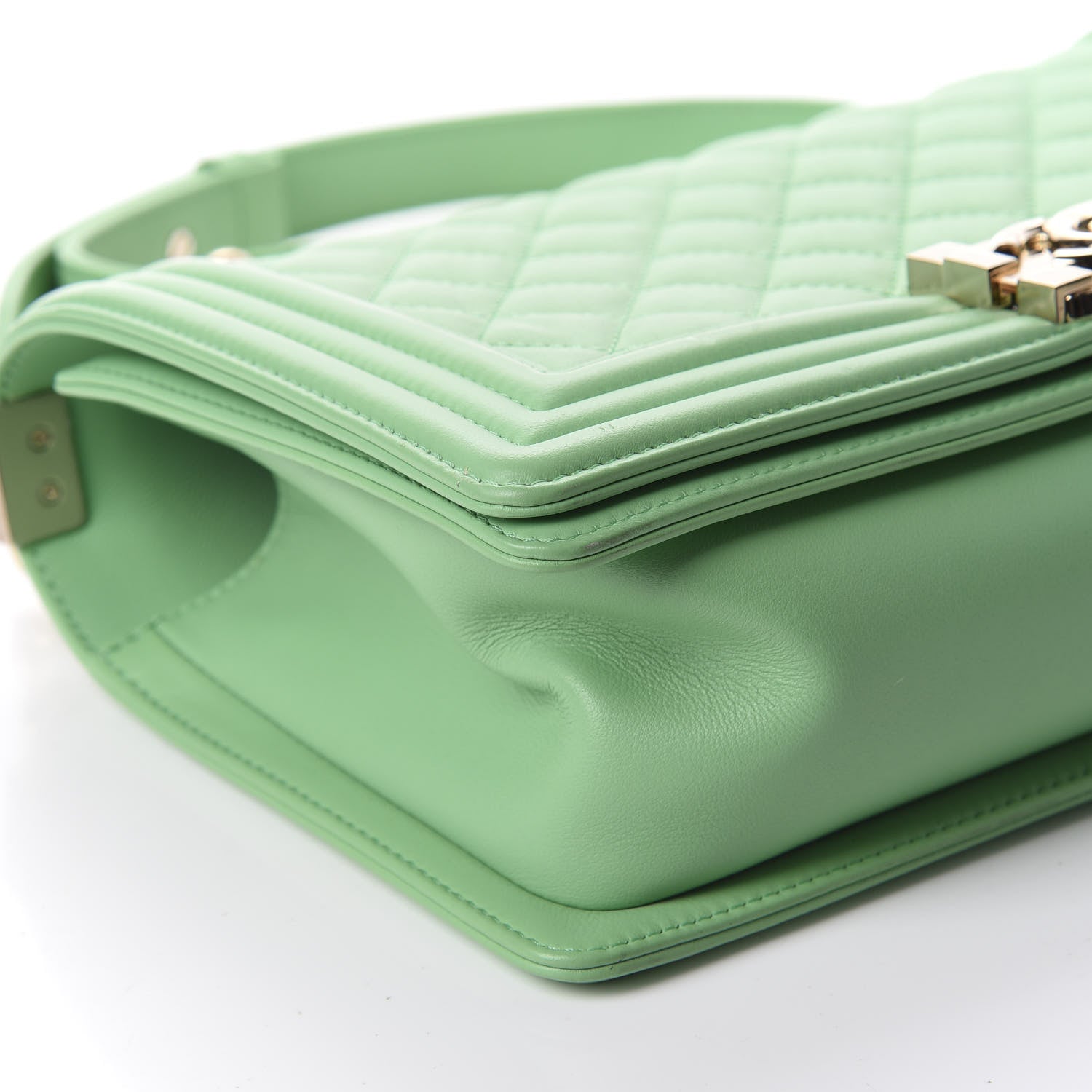 Chanel Calfskin Quilted Medium Boy Flap Green 6 of 11