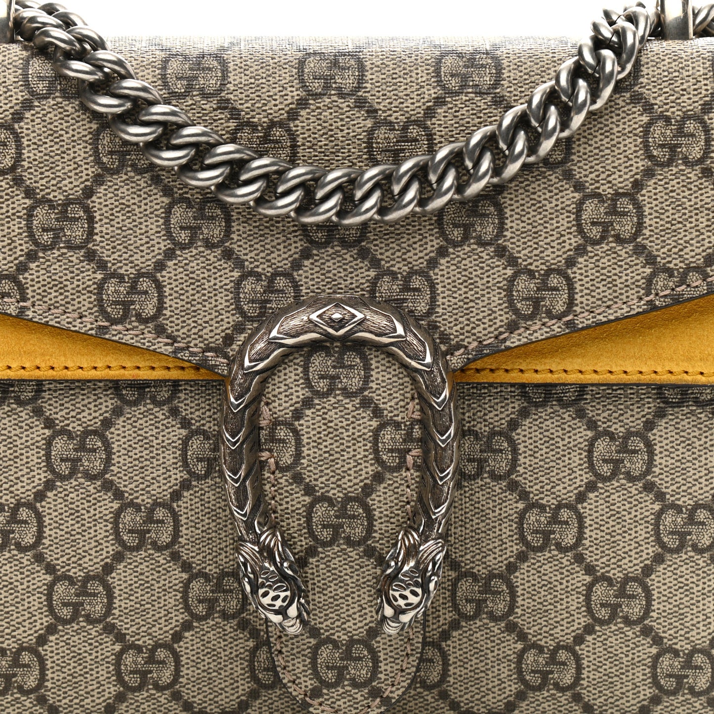 GG Supreme Monogram Mini Dionysus Shoulder Bag Yellow