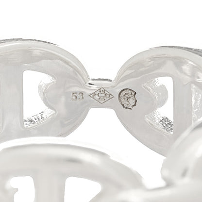 Hermes Sterling Silver PM Chaine d'Ancre Enchainee Band Ring 53 6.25 4 of 7