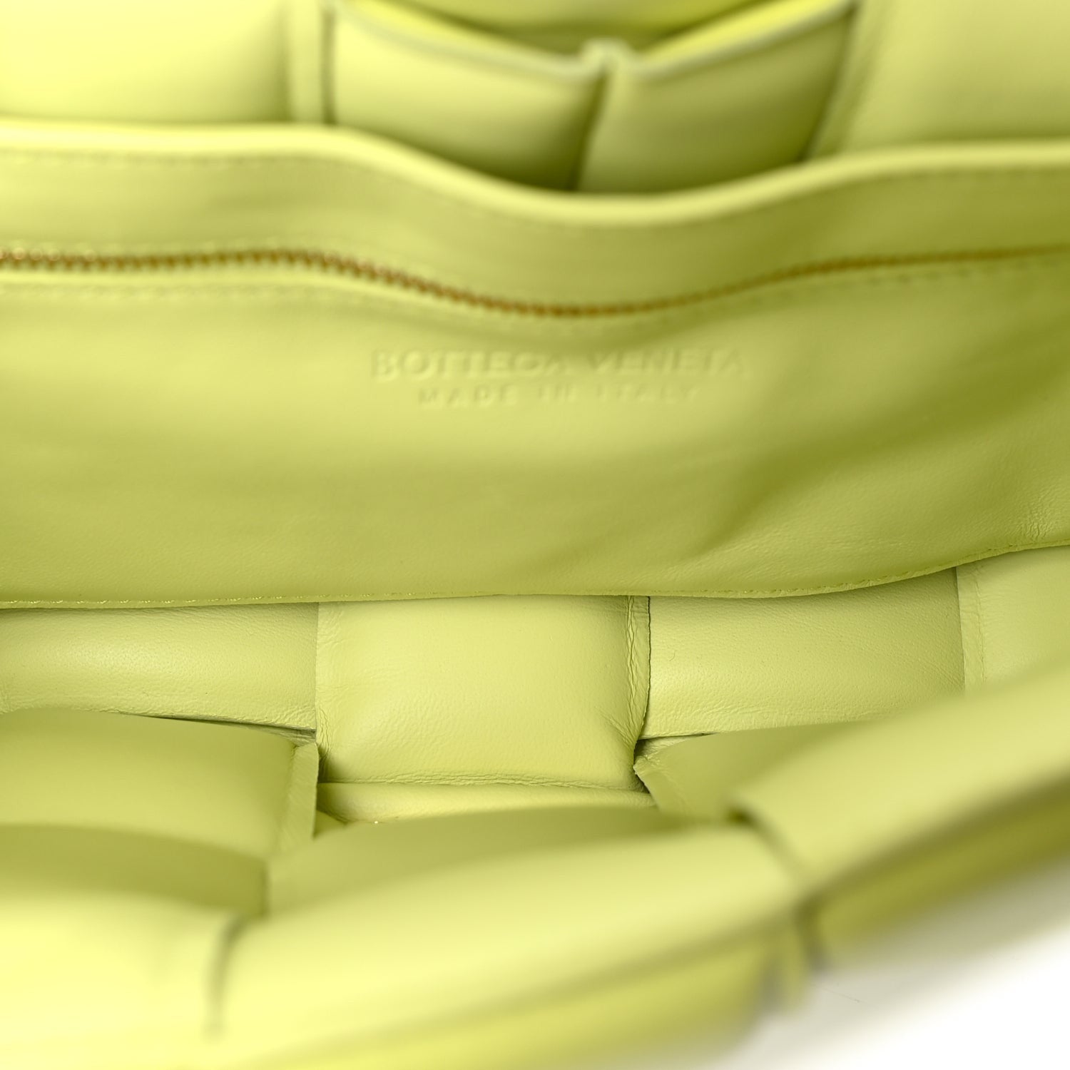 Bottega Veneta Lambskin Maxi Intreccio Padded Chain Cassette Crossbody Bag  Kiwi 4 of 7
