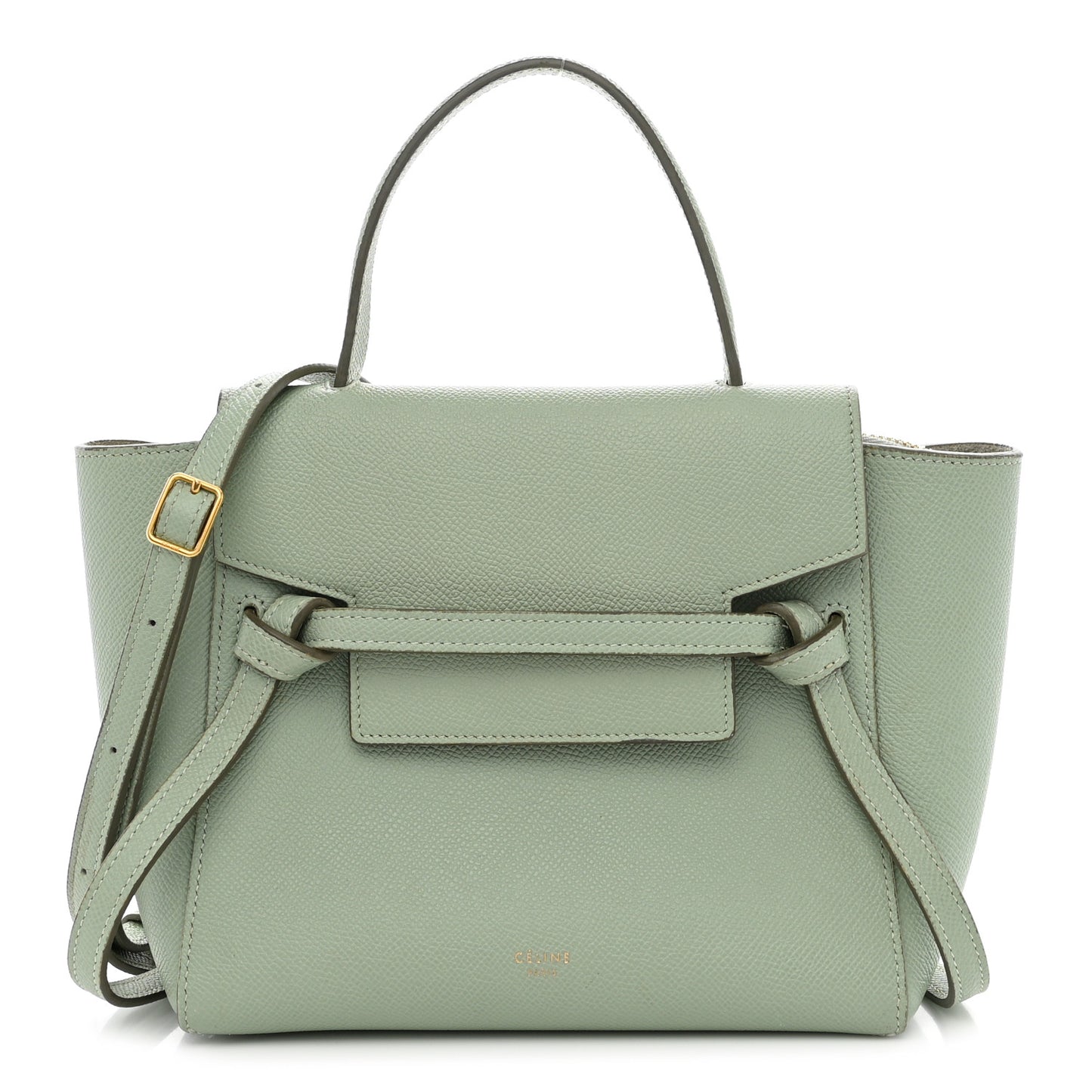 Grained Calfskin Nano Belt Bag Jade