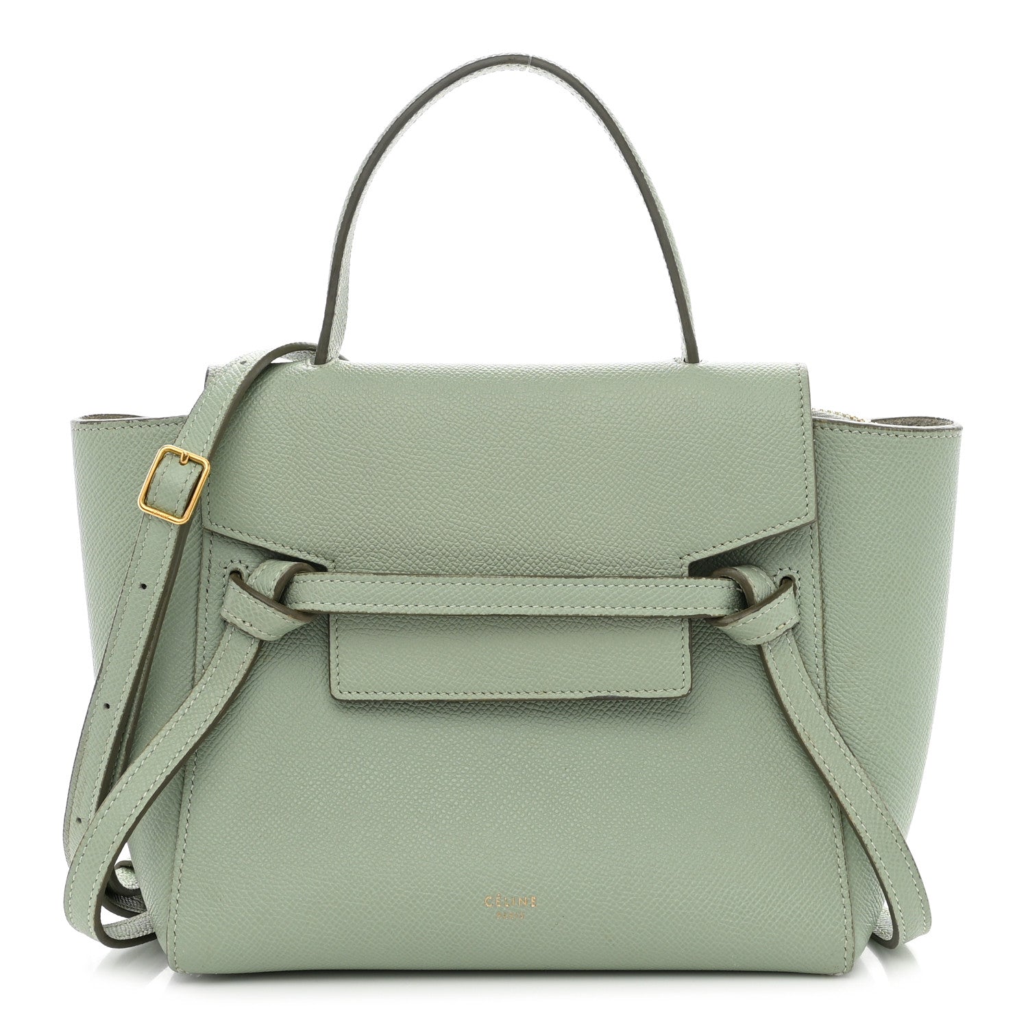 Celine Grained Calfskin Nano Belt Bag Jade 1 of 13