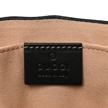 Gucci Calfskin Matelasse Mini GG Marmont Shoulder Bag Black 5 of 9