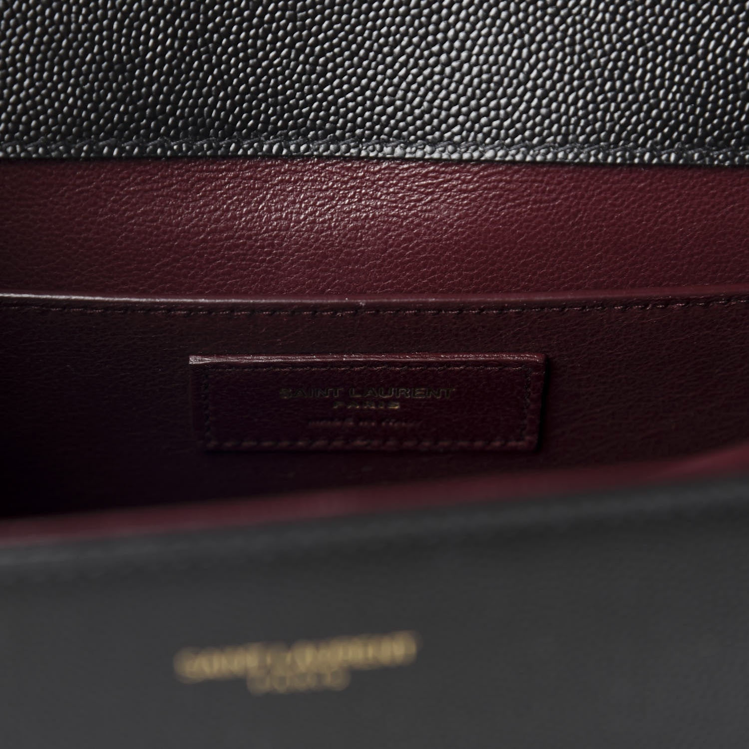 Saint Laurent Grain de Poudre Medium Classic Monogram Cassandra Top Handle Black Rouge Legion 10 of 11