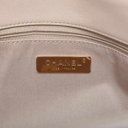 Chanel Goatskin Quilted Large Chanel 19 Flap Beige 8 of 11