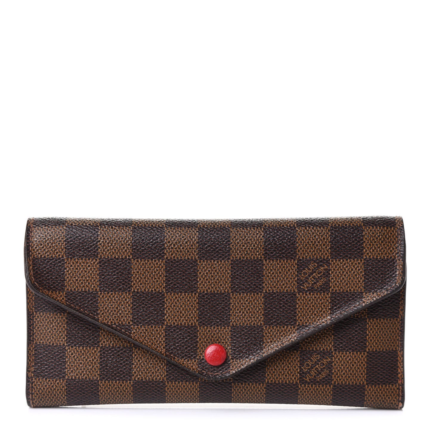 Damier Ebene Josephine Wallet Red