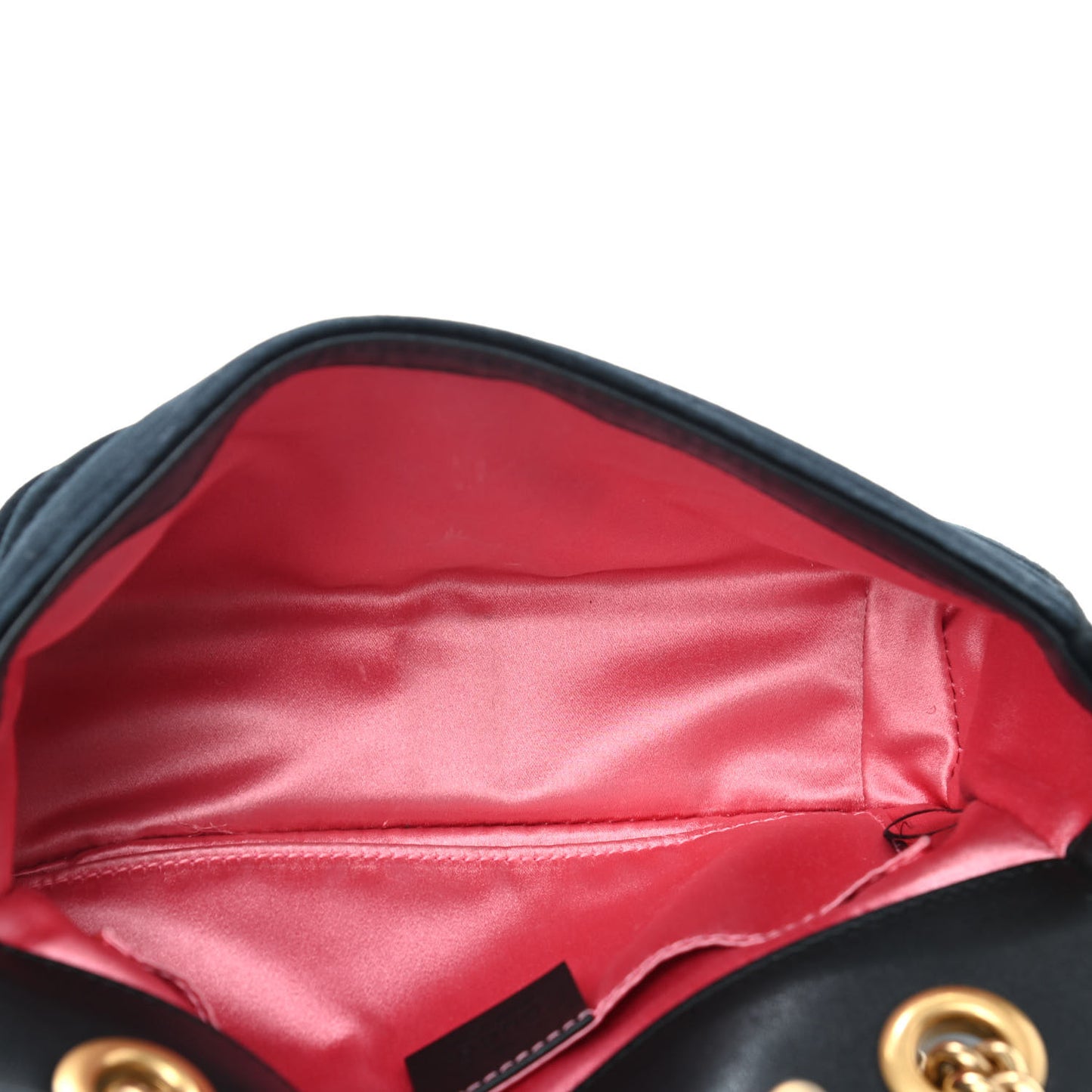 Velvet Matelasse Mini GG Marmont Shoulder Bag Black