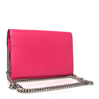 Gucci Dollar Calfskin Crystal Mini Dionysus Chain Wallet Box Pink 3 of 10