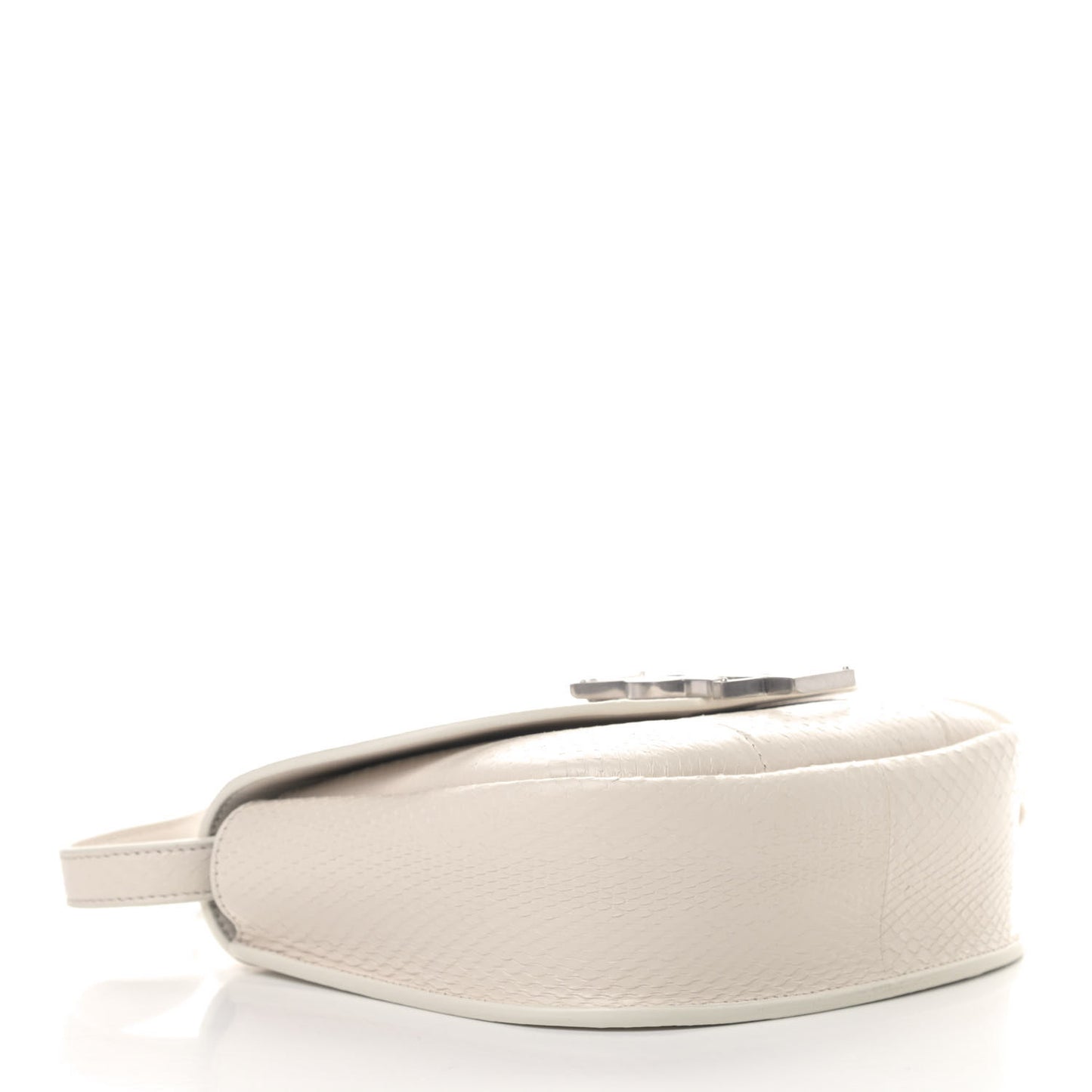 Snakeskin Small Kaia Satchel Off White